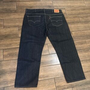 Levi's 559 Relaxed Straight Fit Dark Wash Blue Jeans Men (Size: 46 x 30)